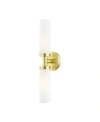 Livex Aero 2 Lights Vanity Sconce In Brass