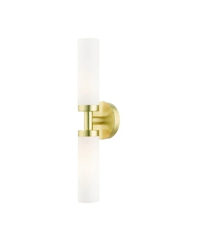 Livex Aero 2 Lights Vanity Sconce In Brass