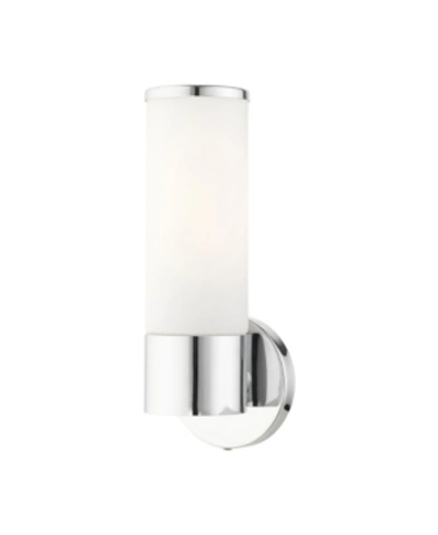 Livex Lindale 1 Light Single Sconce In Silver-tone