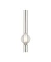 Livex Acra 1 Light Single Sconce In Silver-tone