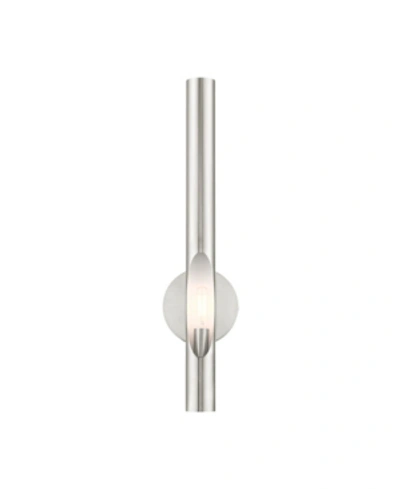 Livex Acra 1 Light Single Sconce In Silver-tone