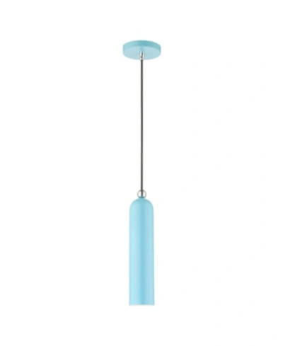 Livex Ardmore 1 Light Pendant In Pastel Blue