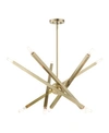 Livex Monaco 10 Light Chandelier In Gold-tone
