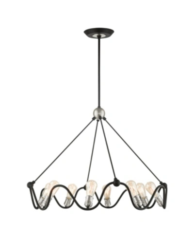 Livex Archer 8 Lights Chandelier In Black