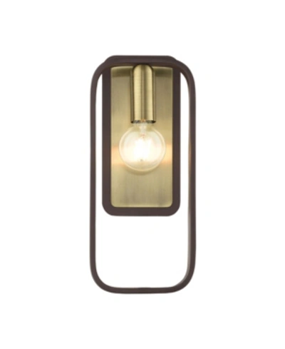 Livex Bergamo 1 Light Single Sconce In Dark Brown