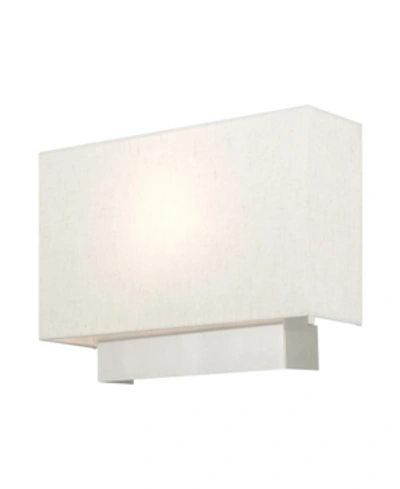 Livex Meadow 1 Light Sconce In Silver-tone