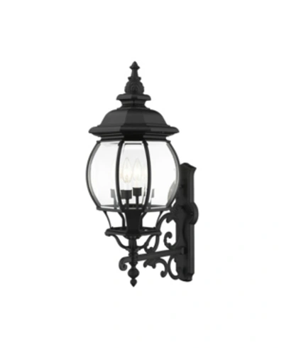 Livex Frontenac 4 Lights Outdoor Wall Lantern In Black