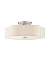 Livex Solstice 6 Lights Semi Flush In Silver-tone