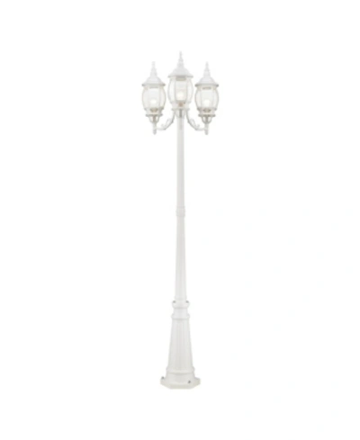 Livex Frontenac 3 Lights Outdoor Post Light In White