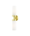 Livex Aero 2 Lights Vanity Sconce In Gold-tone