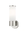 Livex Lindale 1 Light Vanity Sconce In Silver-tone
