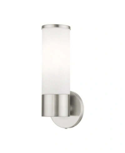 Livex Lindale 1 Light Vanity Sconce In Silver-tone