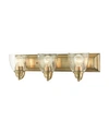 Livex Birmingham 3 Lights Vanity Sconce In Antique-like Brass