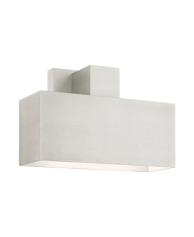 Livex Lynx 1 Light Outdoor Wall Sconce In Silver-tone