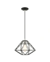 Livex Geometric 1 Light Pendant In Black