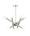 Livex Stafford 8 Lights Chandelier In Silver-tone
