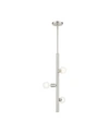 Livex Bannister 3 Lights Pendant In Brushed Nickel
