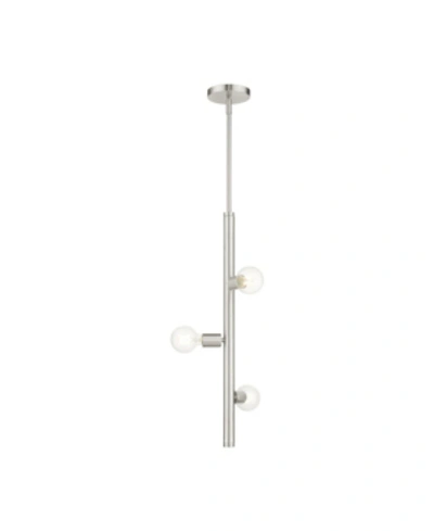 Livex Bannister 3 Lights Pendant In Brushed Nickel