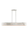Livex Ravena 4 Lights Linear Chandelier In Silver-tone