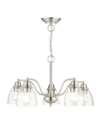 Livex Montgomery 5 Lights Chandelier In Silver-tone