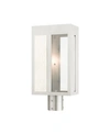 Livex Lafayette 1 Light Outdoor Post Top Lantern In Silver-tone