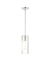 Livex Soma 1 Light Pendant In Silver-tone