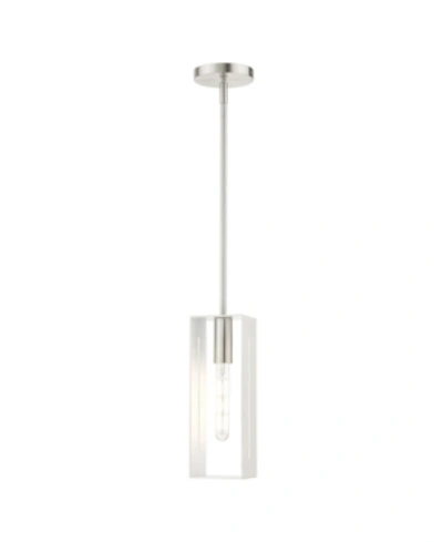Livex Soma 1 Light Pendant In Silver-tone