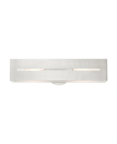 Livex Soma 2 Lights Vanity Sconce In Silver-tone