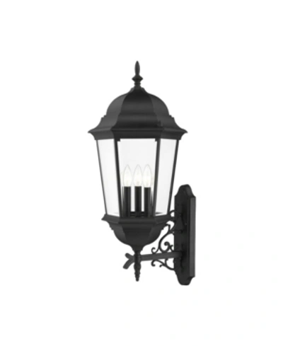 Livex Hamilton 3 Lights Outdoor Wall Lantern In Black