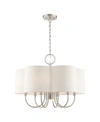 Livex Solstice 7 Lights Chandelier In Silver-tone
