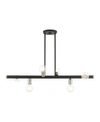 Livex Bannister 6 Lights Linear Chandelier In Black