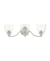 Livex Montgomery 3 Lights Vanity Sconce In Silver-tone