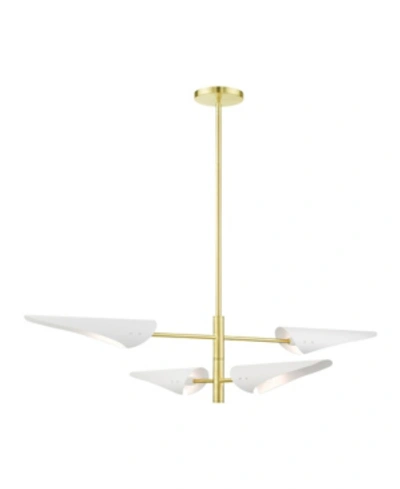 Livex Capistrano 4 Lights Pendant Chandelier In Gold-tone