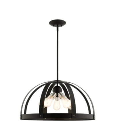 Livex Stoneridge 5 Lights Pendant Chandelier In Black