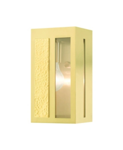 Livex Lafayette 1 Light Outdoor Wall Lantern In Gold-tone