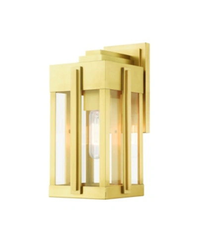 Livex Lexington 1 Light Outdoor Wall Lantern In Gold-tone
