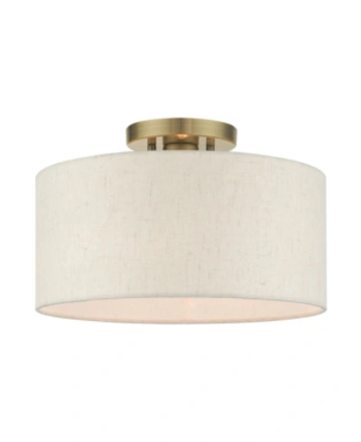 Livex Blossom 1 Light Semi Flush In Gold-tone