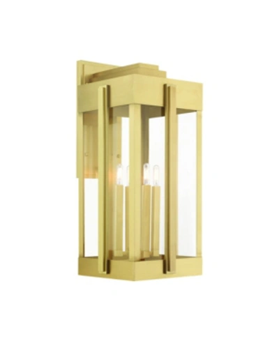 Livex Lexington 4 Lights Outdoor Wall Lantern In Gold-tone