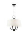 Livex Ridgecrest 4 Lights Pendant Chandelier In Black