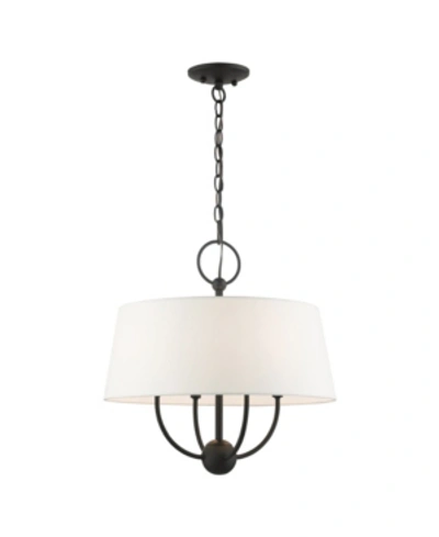 Livex Ridgecrest 4 Lights Pendant Chandelier In Black