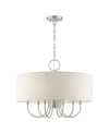 Livex Blossom 7 Lights Pendant Chandelier In Silver-tone