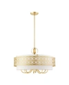 Livex Calinda 9 Lights Pendant Chandelier In Soft Gold Tone