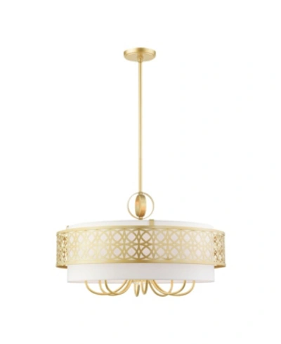 Livex Calinda 9 Lights Pendant Chandelier In Soft Gold Tone