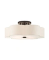 Livex Solstice 6 Lights Semi Flush In Bronze