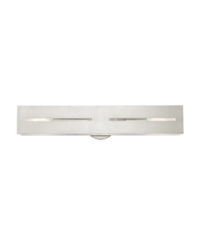 Livex Soma 3 Lights Vanity Sconce In Silver-tone