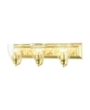 Livex Birmingham 3 Lights Vanity Sconce In Polished Brass