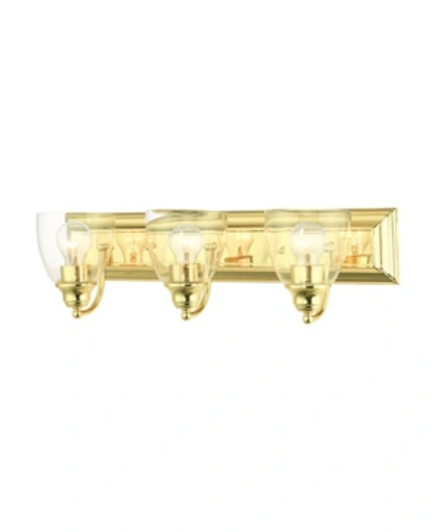 Livex Birmingham 3 Lights Vanity Sconce In Polished Brass