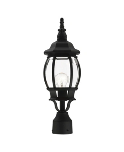 Livex Frontenac 1 Light Outdoor Post Top Lantern In Black