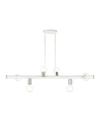 Livex Bannister 6 Lights Linear Chandelier In White