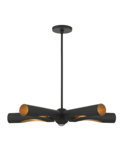 Livex Novato 5 Lights Chandelier In Black